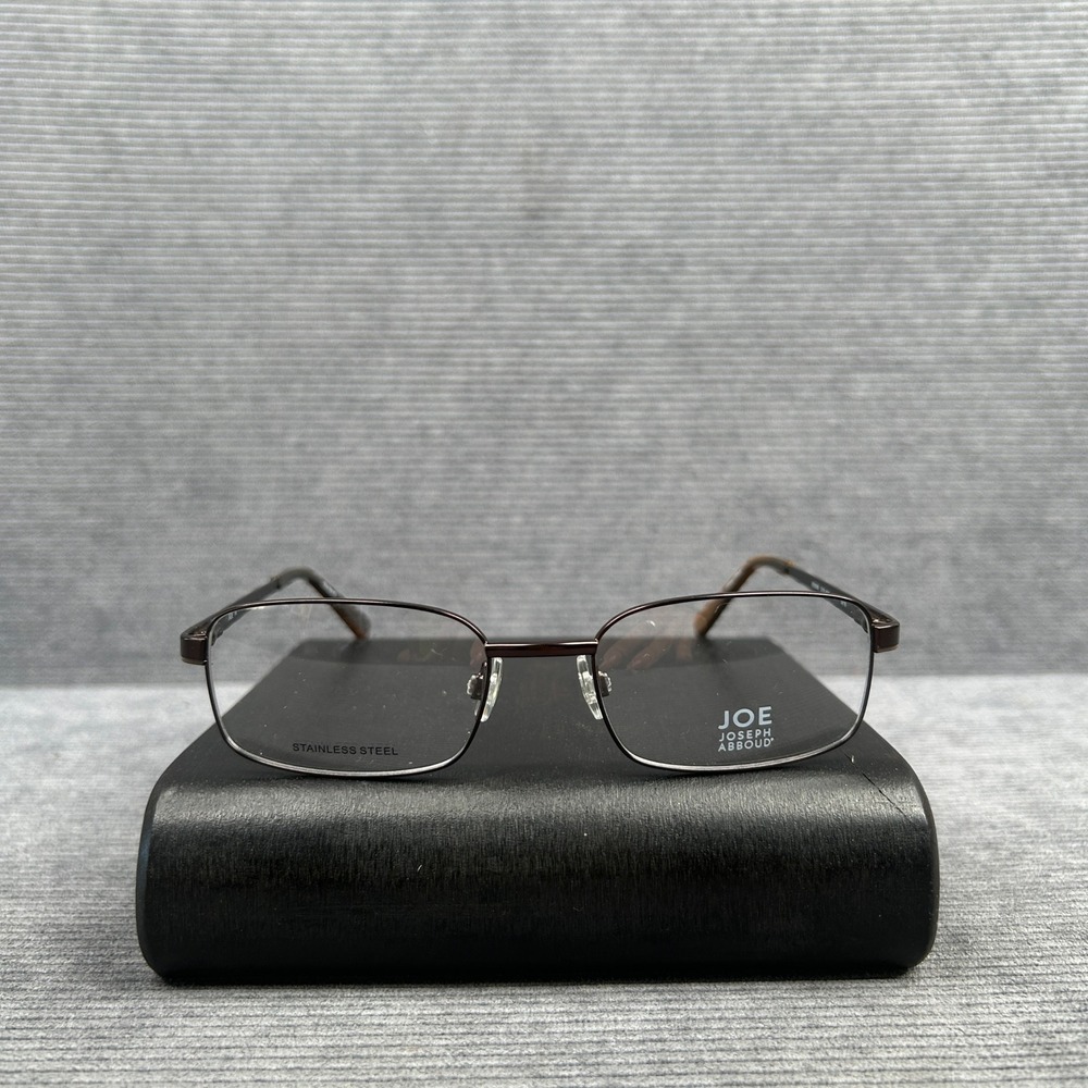 Joe Joseph Abboud JOE4049 Java Brown Stainless Steel Y2k Eyeglass Frames 145